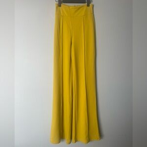 Chic Yellow Wide-Leg Women's Pants